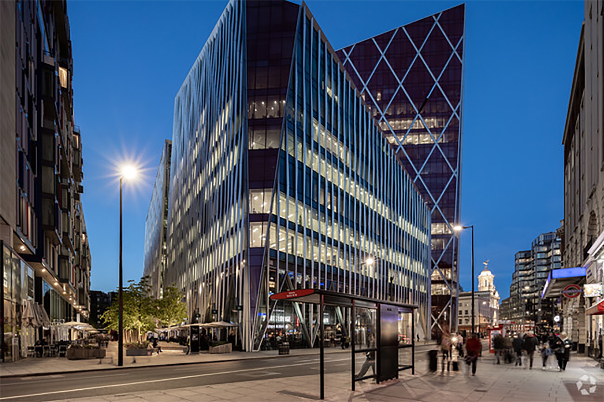 Nova Estate in Victoria, London, houses 480,292 sq ft of office and 78,811 sq ft of food and beverage space across three buildings that were completed in 2017. (CoStar)