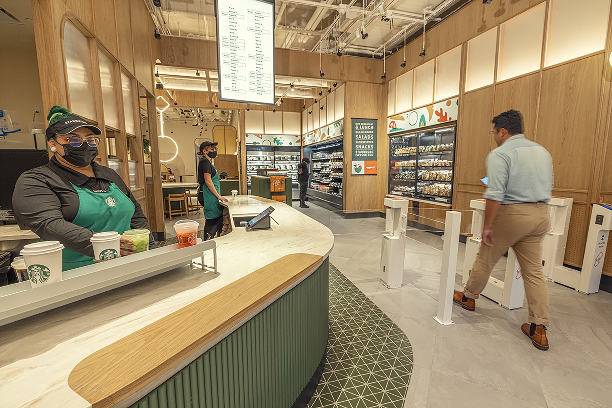 Starbucks Amazon Debut Store Concept In New York