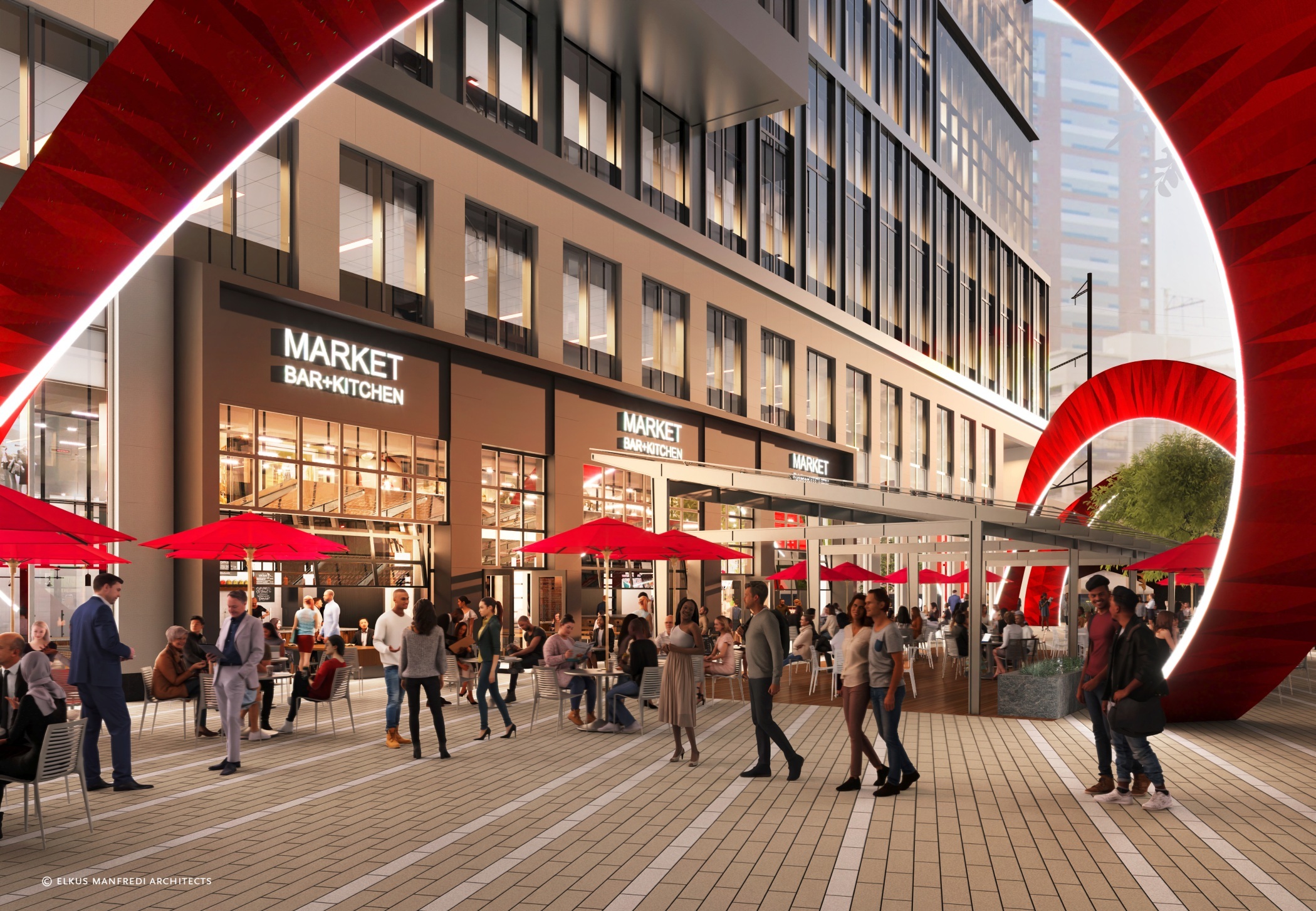 A rendering depicts the Strand Market at the HELIX in New Brunswick. (New Brunswick Development Corp.) 