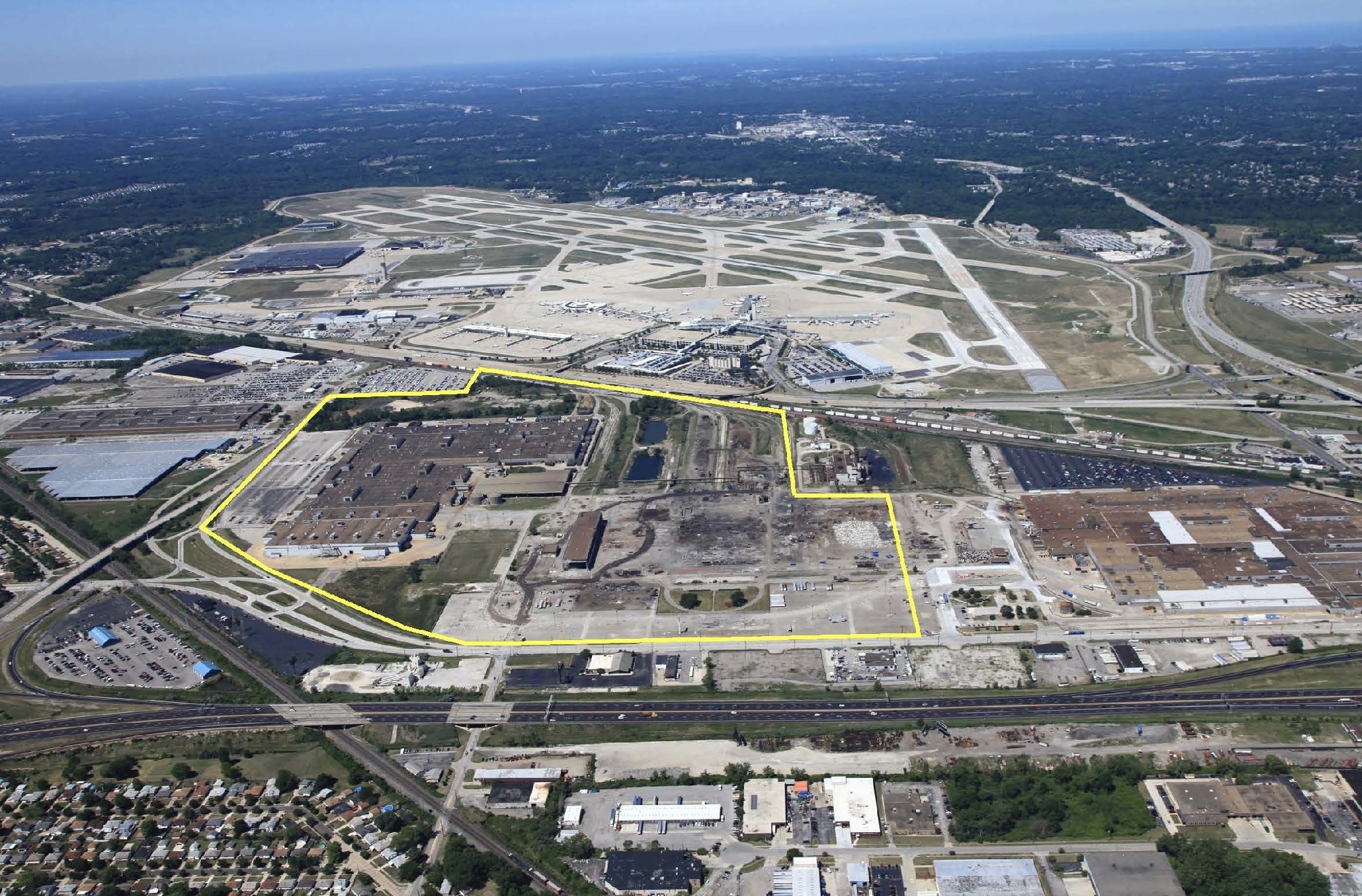 Aerial view of the former Ford plant. (Weston)