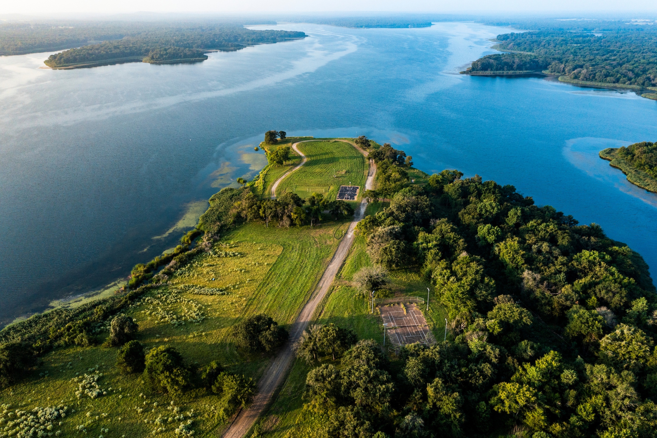 More than 5,000 acres, including Fairfield Lake about 100 miles southeast of downtown Dallas, has gone on the market. (Hortenstine Ranch Co.)