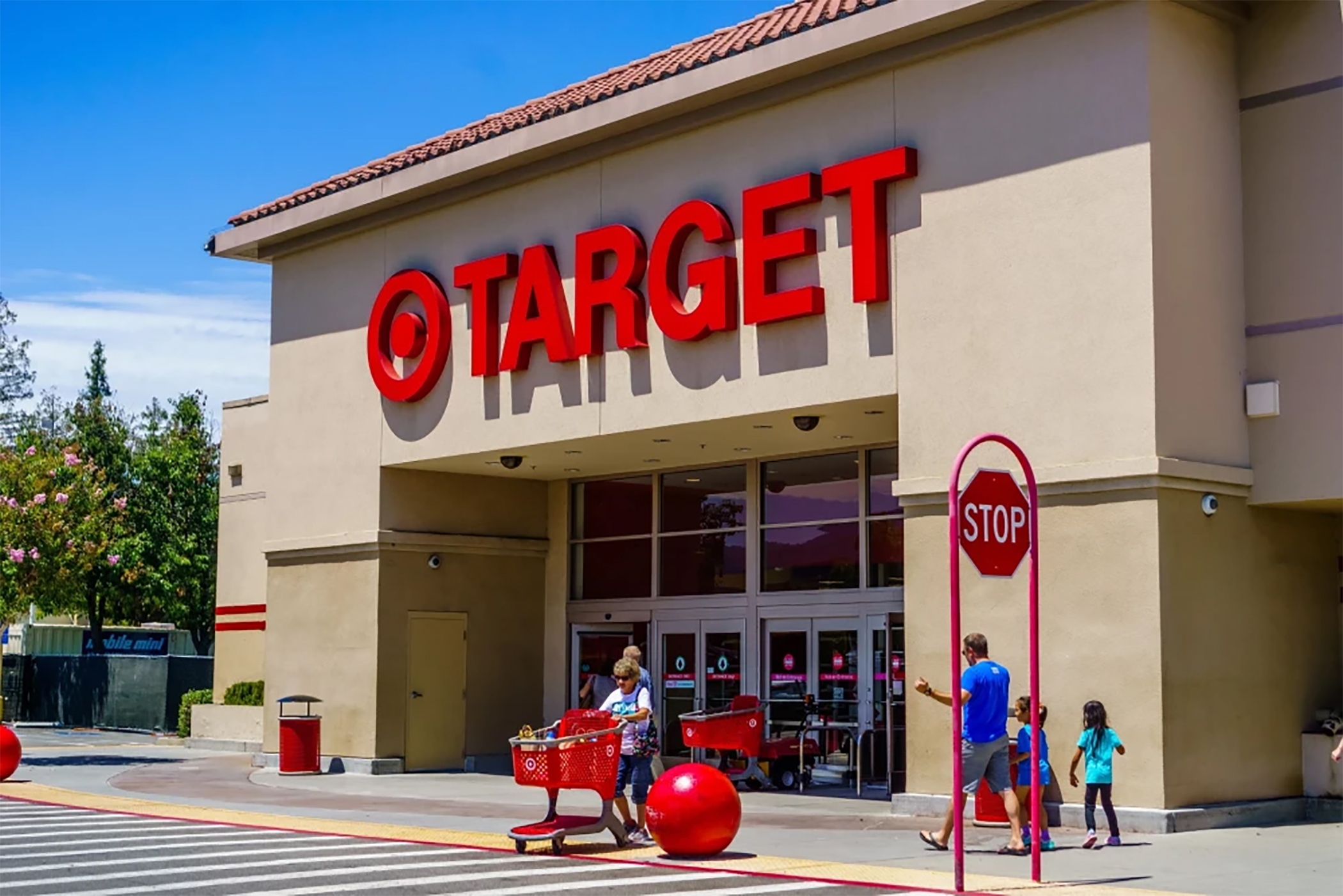 Shoppers have been flocking to Target stores, like the one in Cupertino, California, to load up on household supplies and groceries. (Getty Images)
