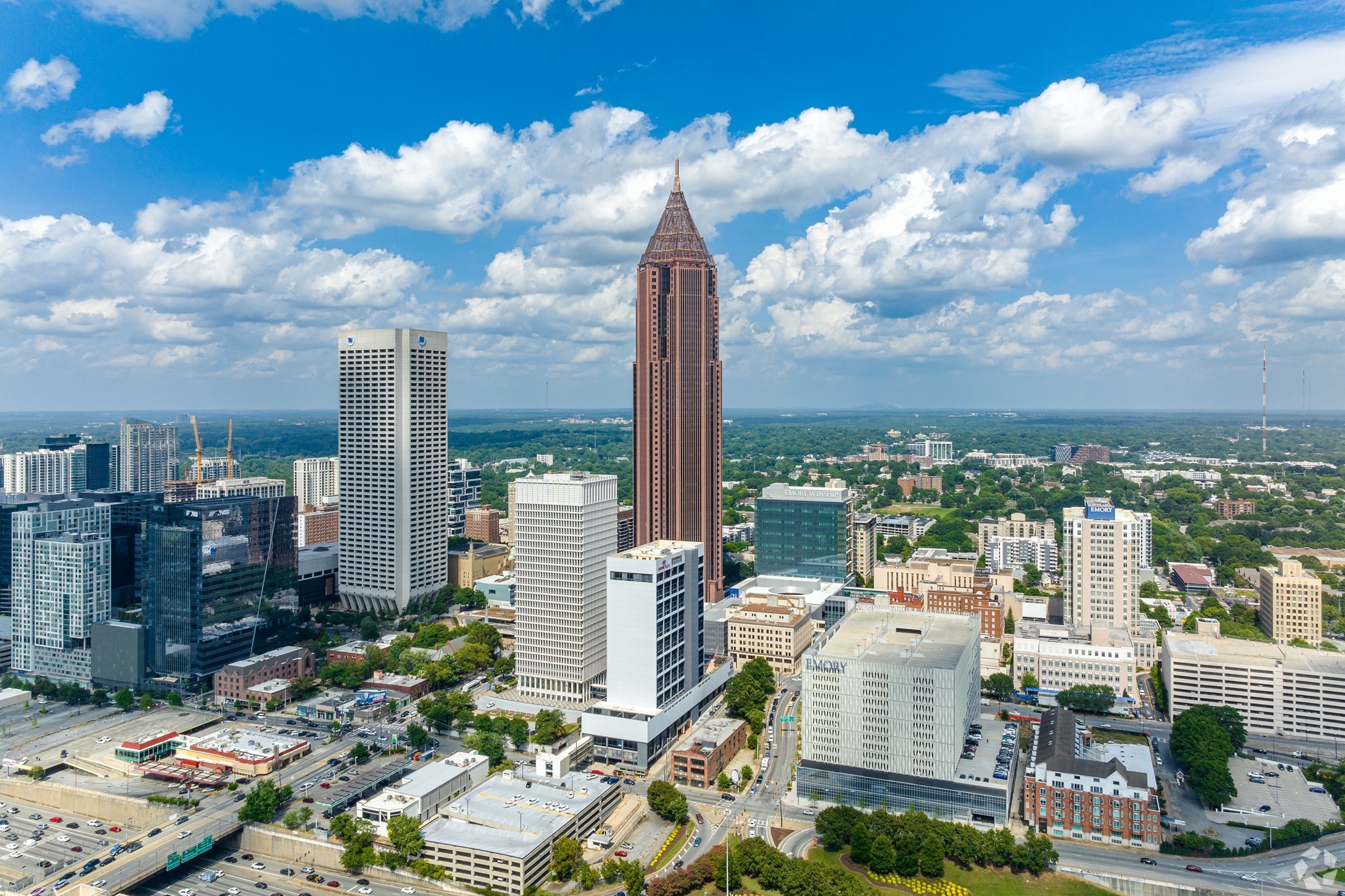 Tom Cousins led the development of Bank of America Plaza in Atlanta, the tallest building in the U.S. Southeast. (CoStar)