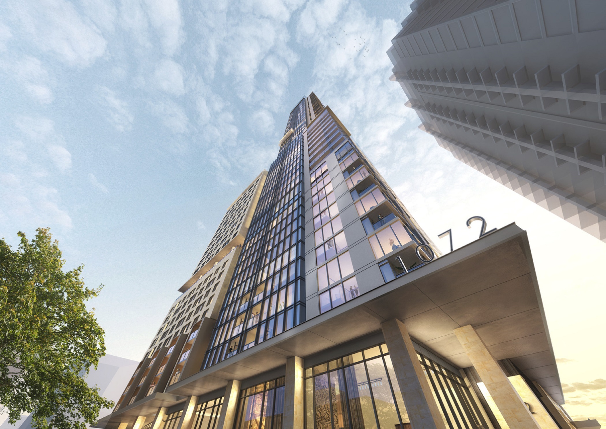 Rockefeller Group has obtained building permits for its proposed 733-foot 1072 West Peachtree tower, which would be one of Atlanta's tallest buildings. (Rockefeller Group)