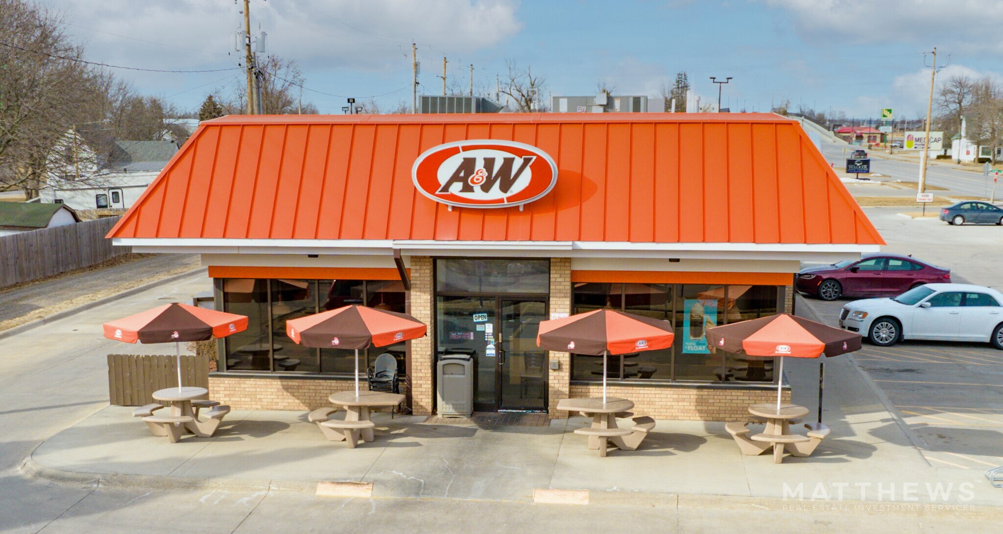 An A&amp;W Restaurants location that sports the chain's old design. (CoStar) 