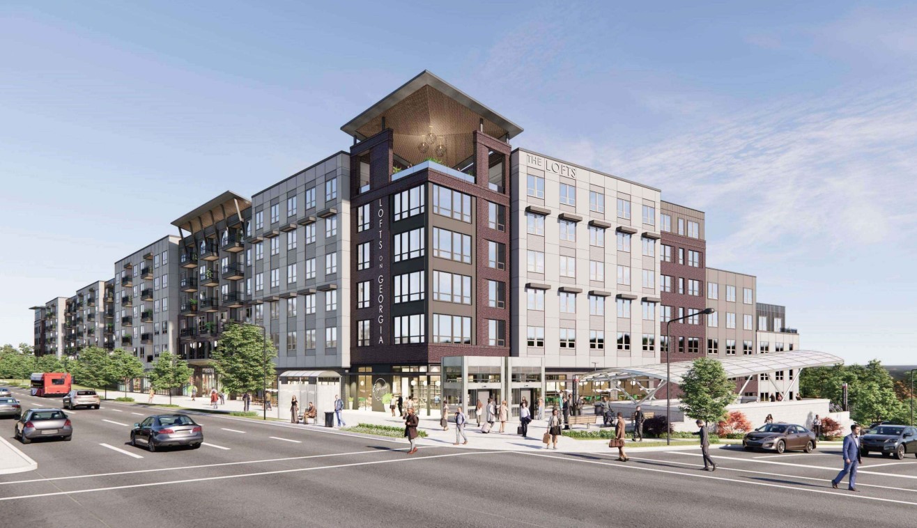 JLB Partners submitted renderings to Montgomery County for a 415-unit mixed-use development. (JLB Partners)