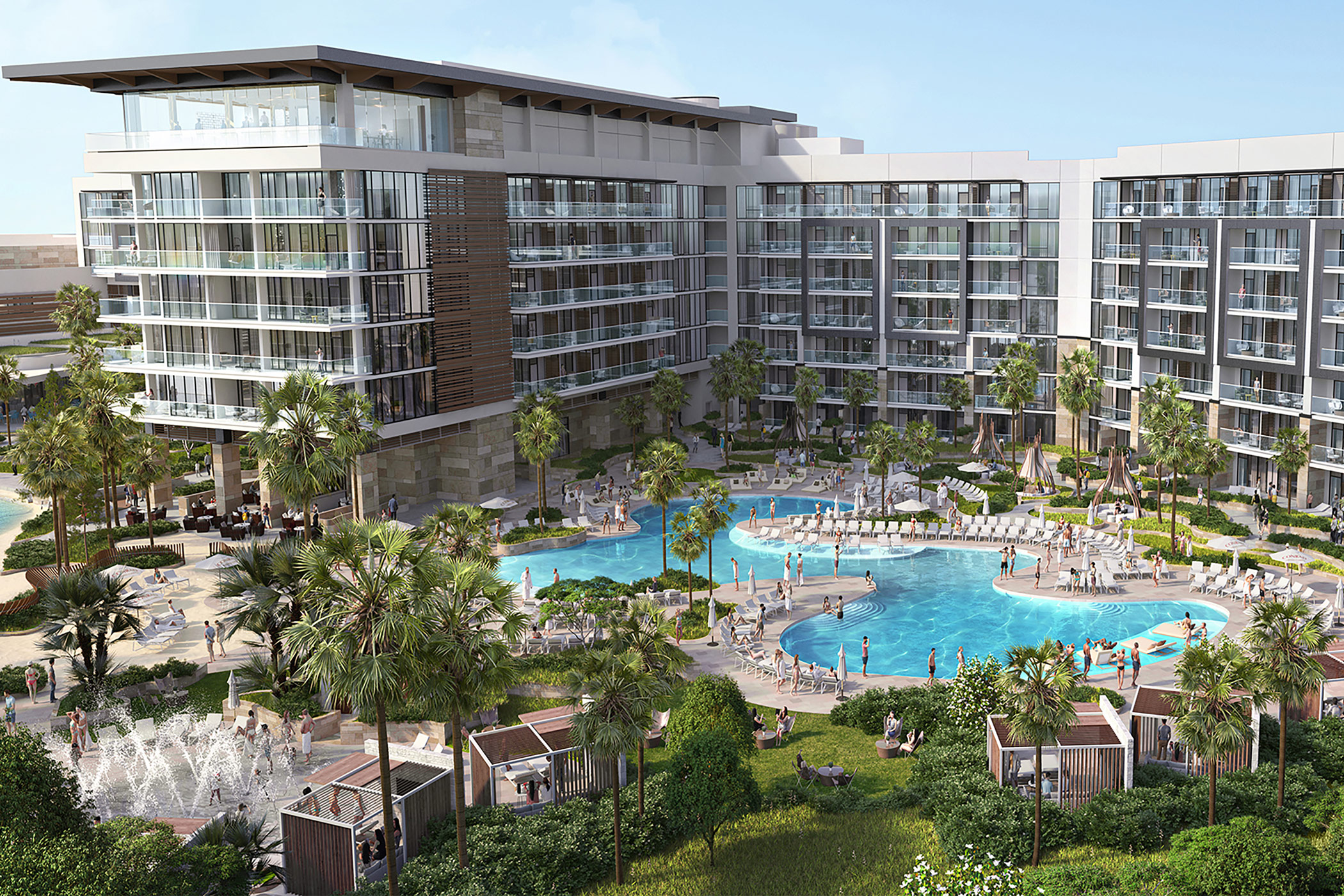 This rendering shows the Conrad Orlando, scheduled to open in early 2024. (Hilton)