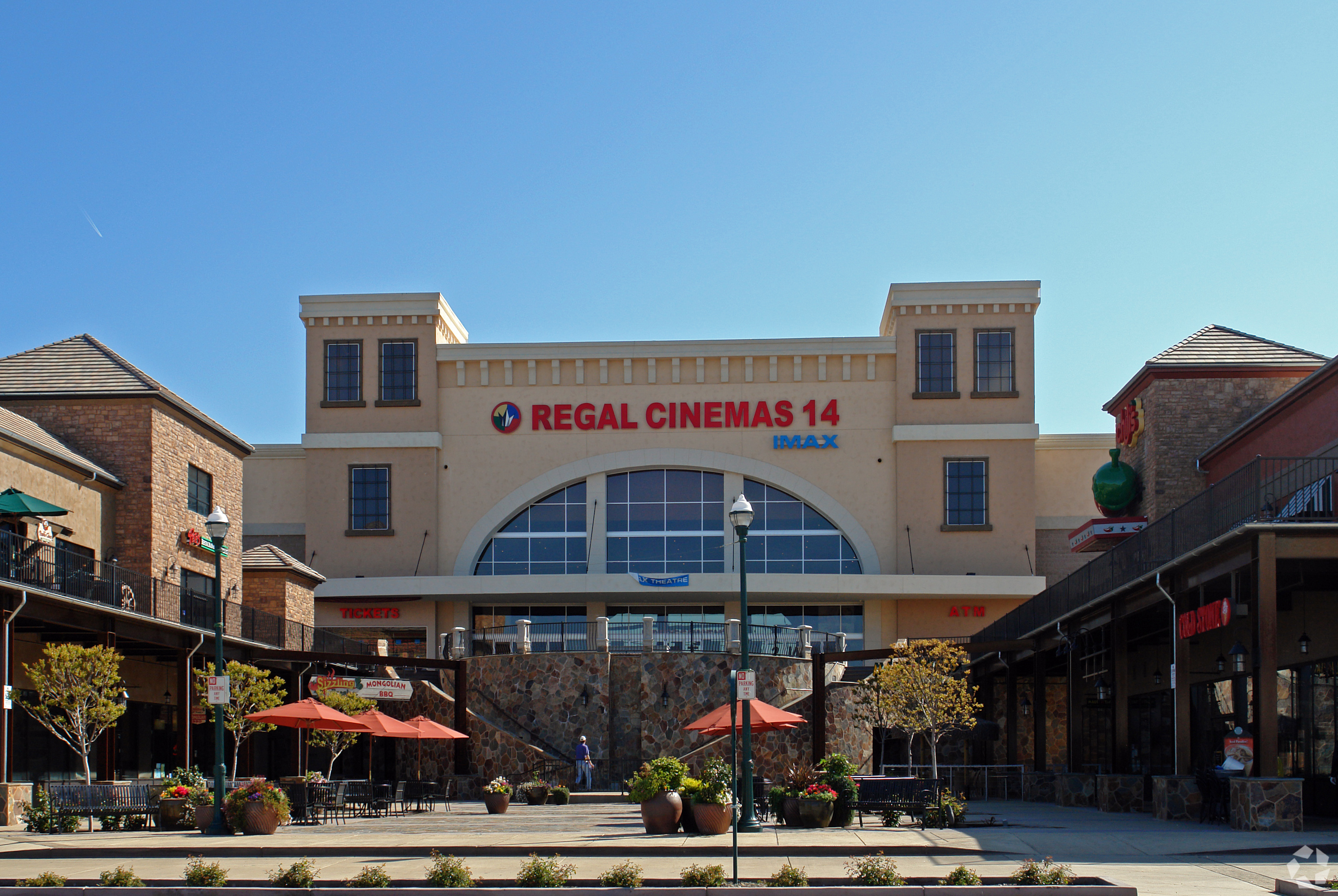 This Regal Cinemas theater in El Dorado Hills, California, has been listed on a lease rejection list by the cinema's parent, Cineworld. The company is still negotiating with landlords as it seeks to exit bankruptcy next month. (CoStar)