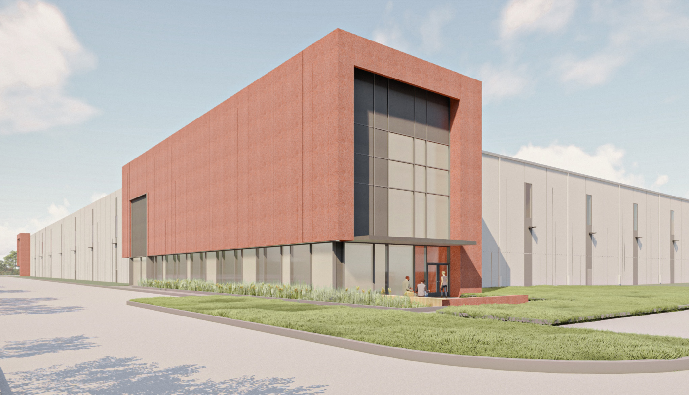 Core5 Kelly Logistics Park at Carneys Point is slated to have five buildings with 3.8 million square feet upon completion. Pictured is the complex’s largest proposed building at over 1.7 million square feet. (Core5 Industrial Partners)