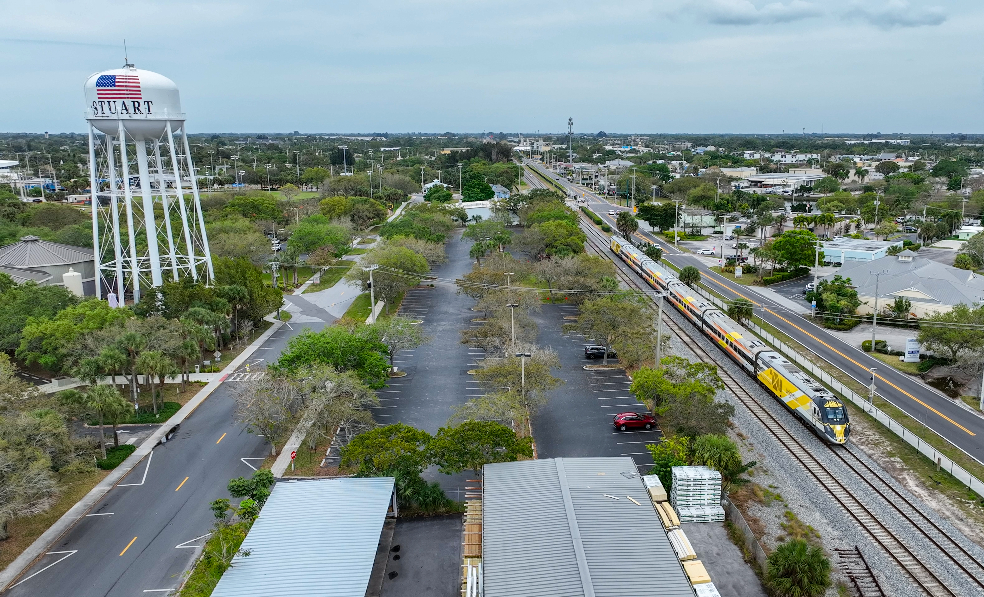 The city of Stuart, Florida, has revoked its land-lease agreement with Brightline because of cost concerns. (Roaming Railfain)