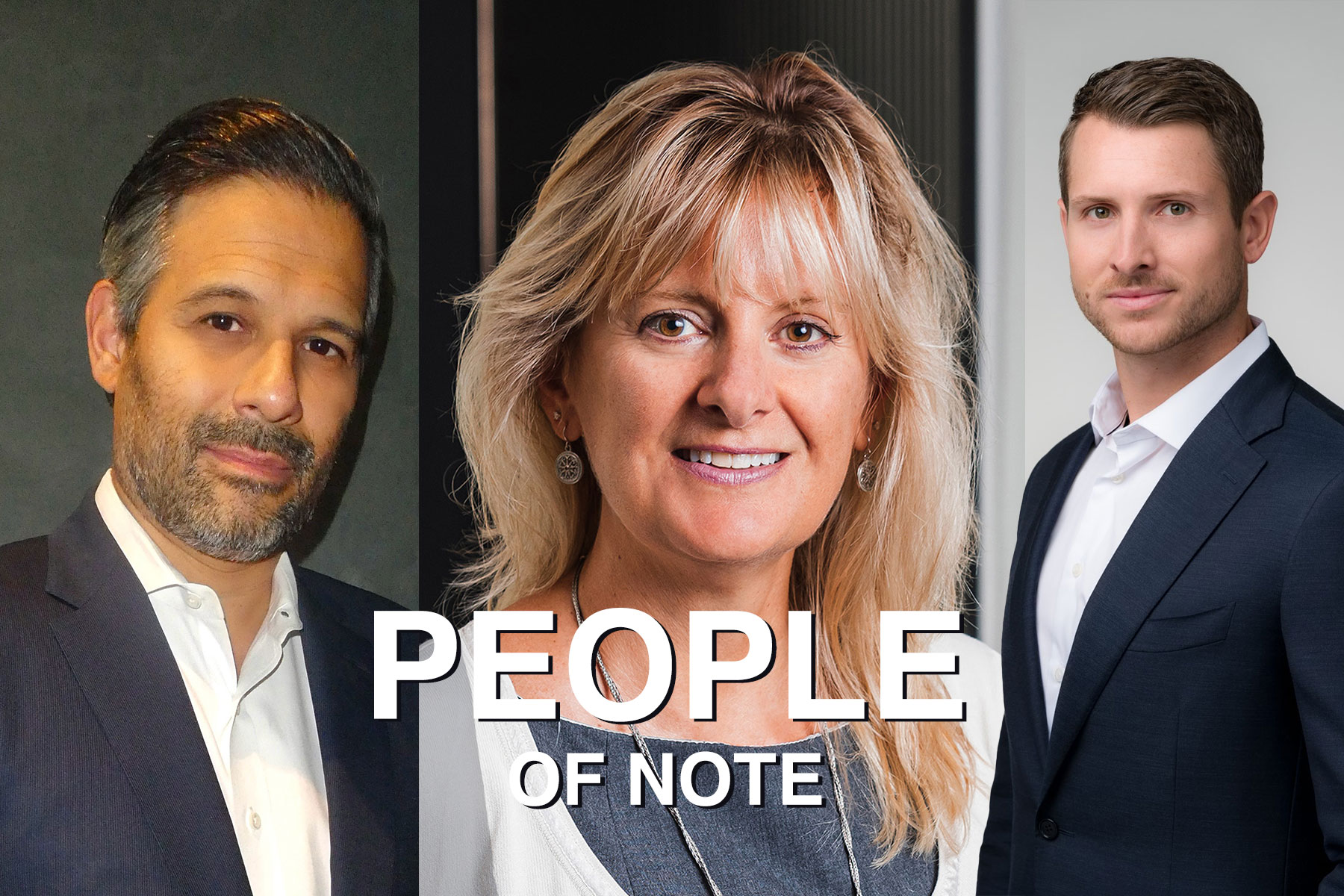 From left: Brandi Hanback (Rockefeller Group), Blake Rodgers (Steel Peak), Marcos Avarado (Sixth Street)