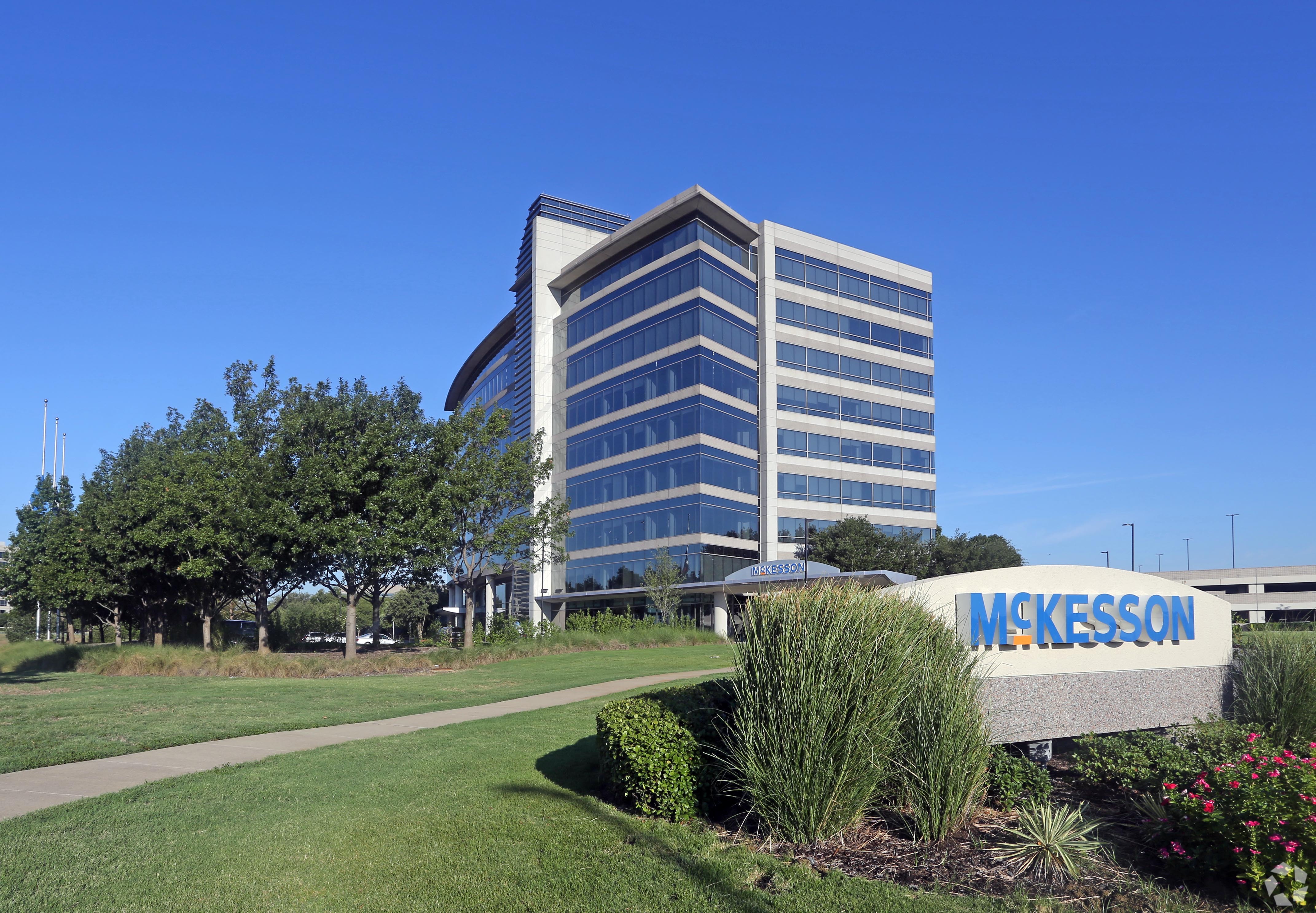 McKesson Corp.'s headquarters is in a Dallas-area suburb. The company has been marketing about half of its campus. (CoStar)