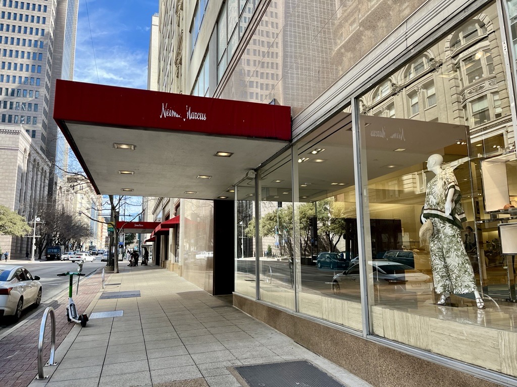 The Neiman Marcus flagship store is closing its doors after more than 110 years at the 1618 Main St. location in downtown Dallas. The store is expected to close on March 31. (Candace Carlisle/CoStar News)