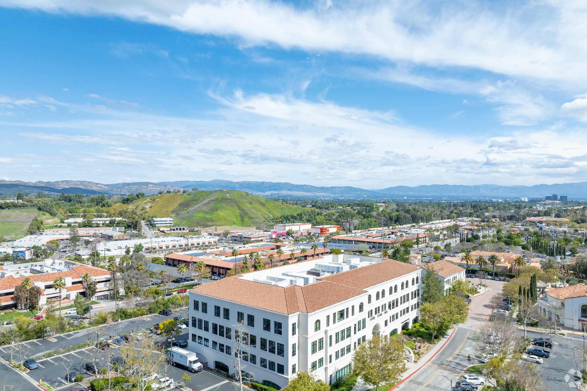 Marcus & Millichap, based at this office park in Calabasas, California, reported a $5.4 million loss in the third quarter. (CoStar)