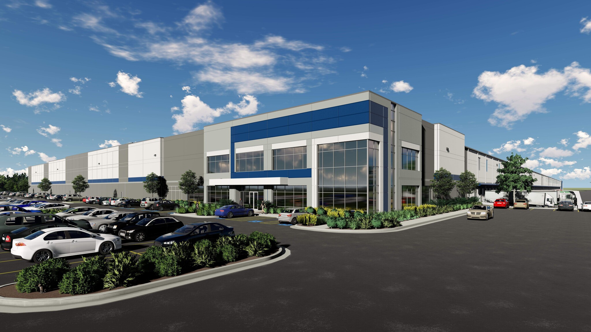 Rendering of Building 2 in the Florida Gateway Logistics Park developed by CT Realty Investors in Jacksonville, Florida (CoStar)