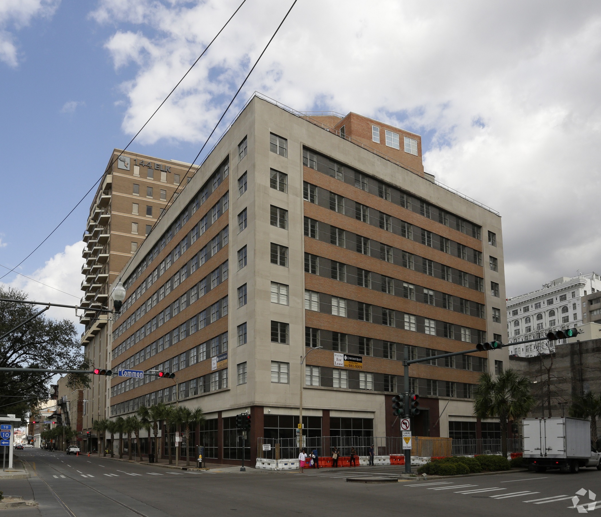 The mid-century modern California Building in downtown New Orleans is located on a line of the New Orleans streetcar. (Mary McGinn/CoStar)