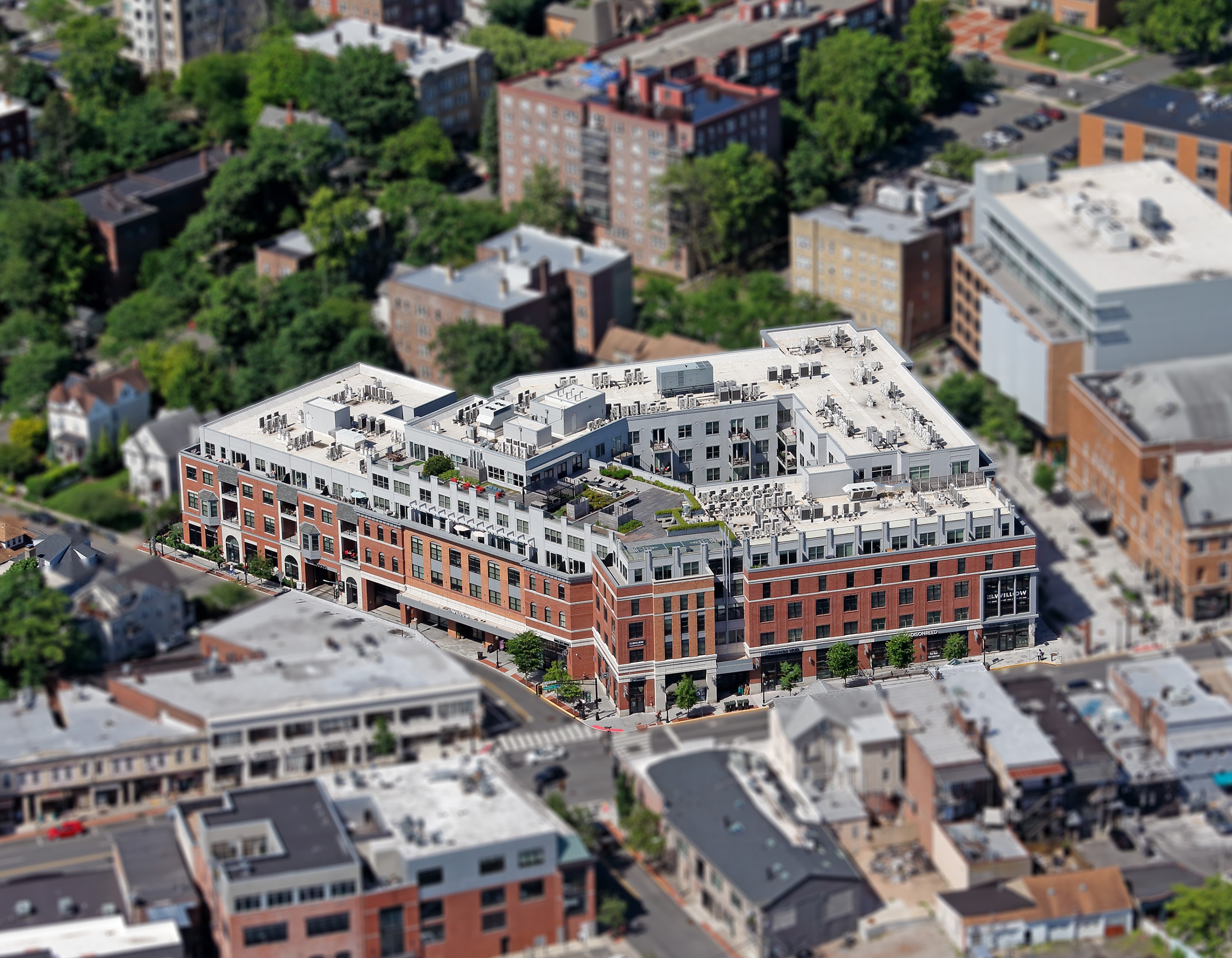 Two South Willow is next to the iconic Wellmont Theater in Montclair, New Jersey. (Skyviews Survey)