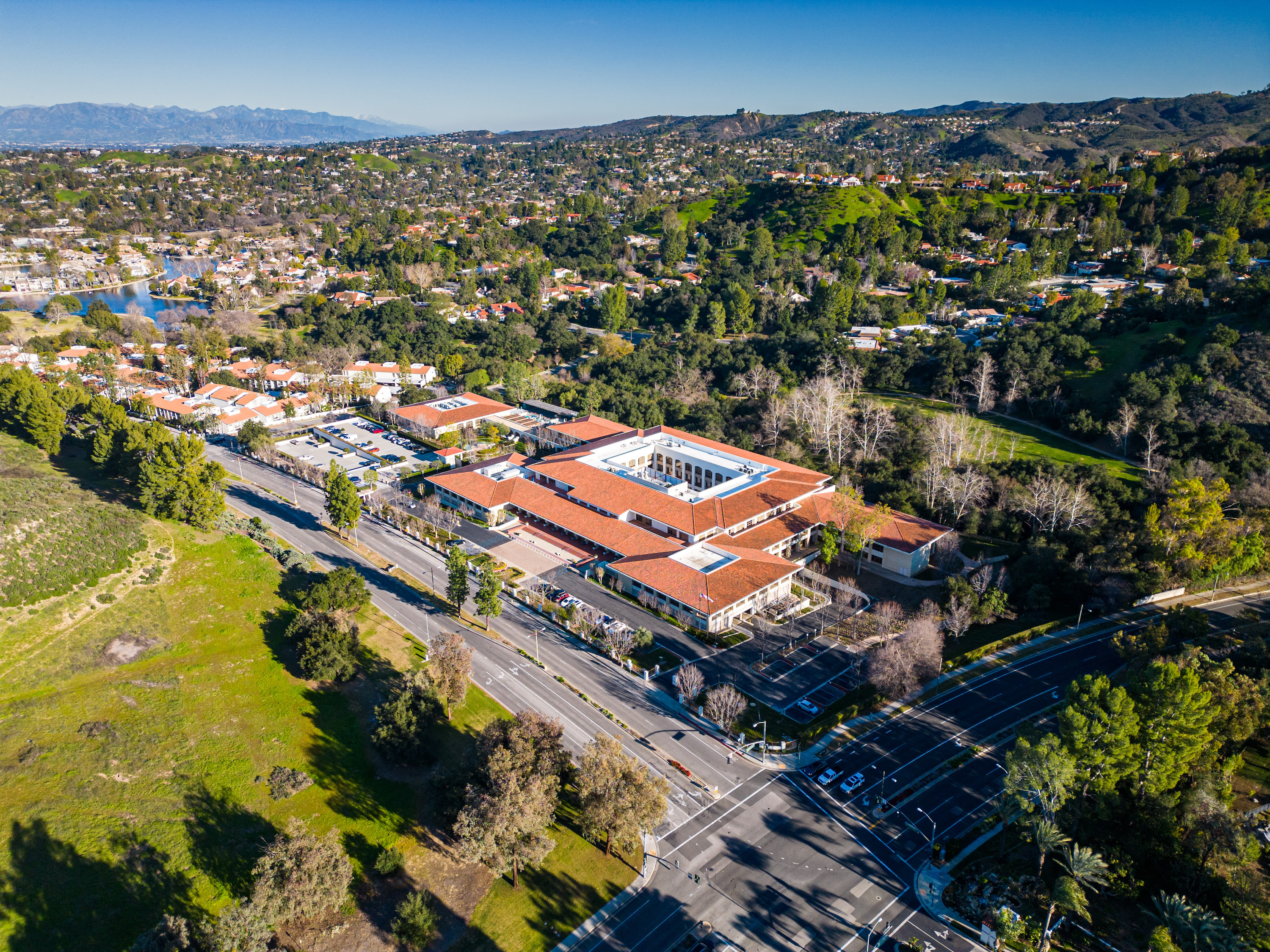 The 222,667-square-foot former Lockheed Martin corporate campus in Calabasas, California, has traded at a 15% discount. (CoStar)