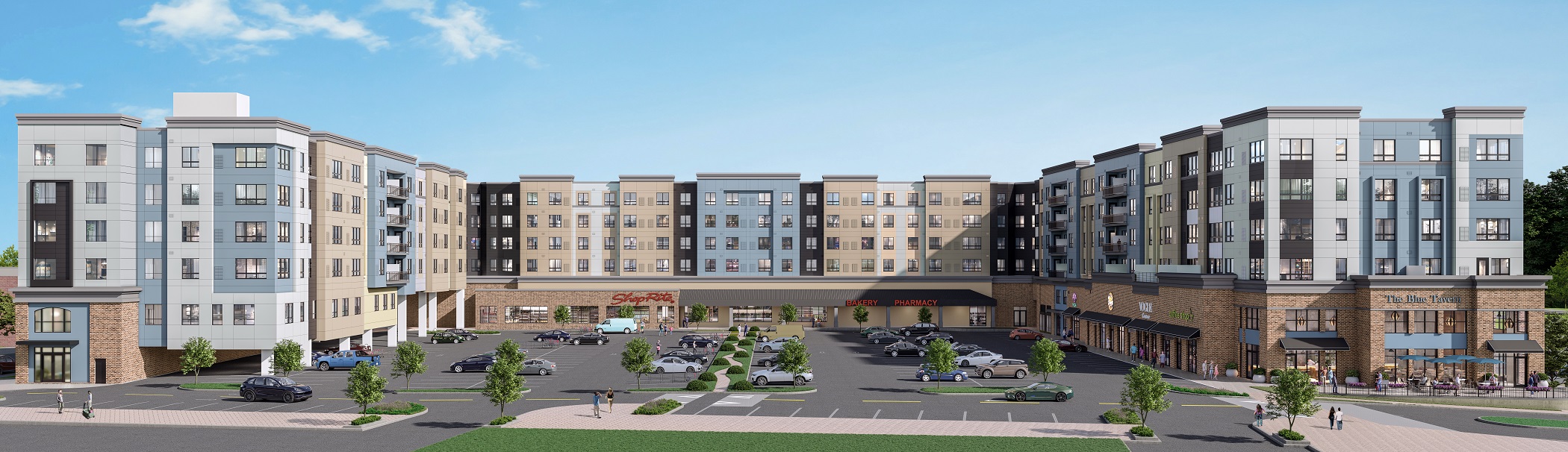 The Crossings at Brick Church Station will replace the former Brick Church Plaza n East Orange, New Jersey. (Triangle Equities) 