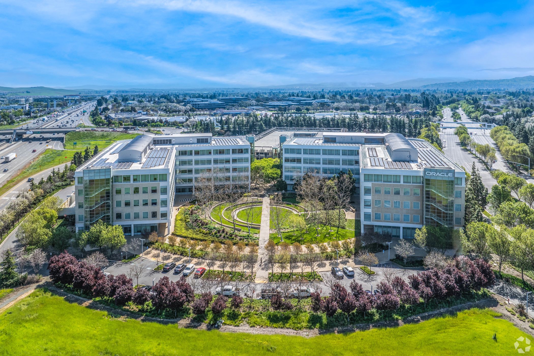 The Hacienda Business Park in Pleasanton, California, contains 5.5 million square feet of office space. (CoStar)