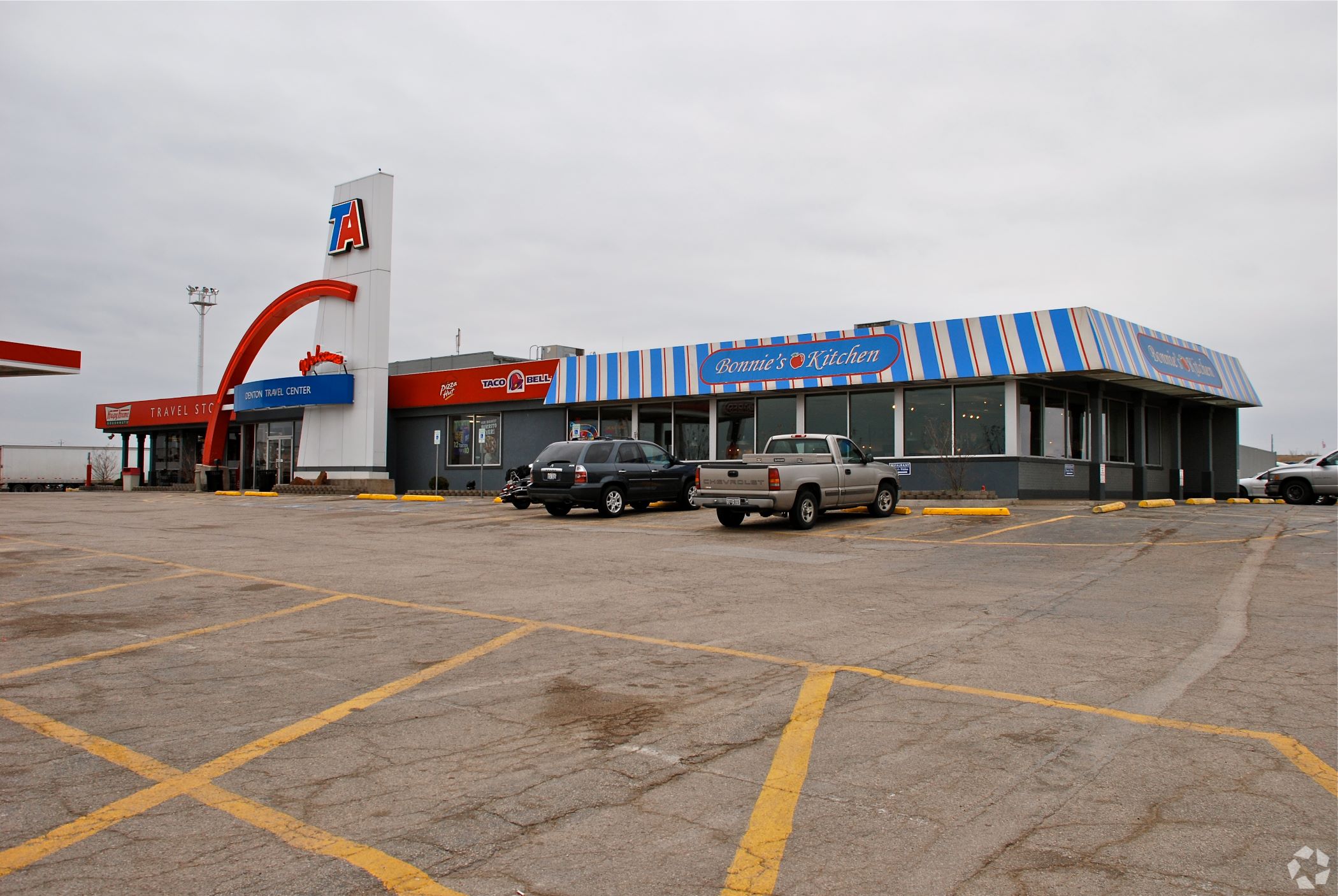 TravelCenters of America shareholders will vote on a proposed merger with BP on May 10. Pictured is a TravelCenters of America location in Denton, Texas. (CoStar)